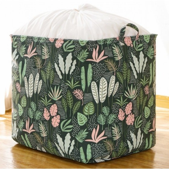 0025352-15235-kalathi-apothikeusis-me-kordoni-cotton-canvas-leaves